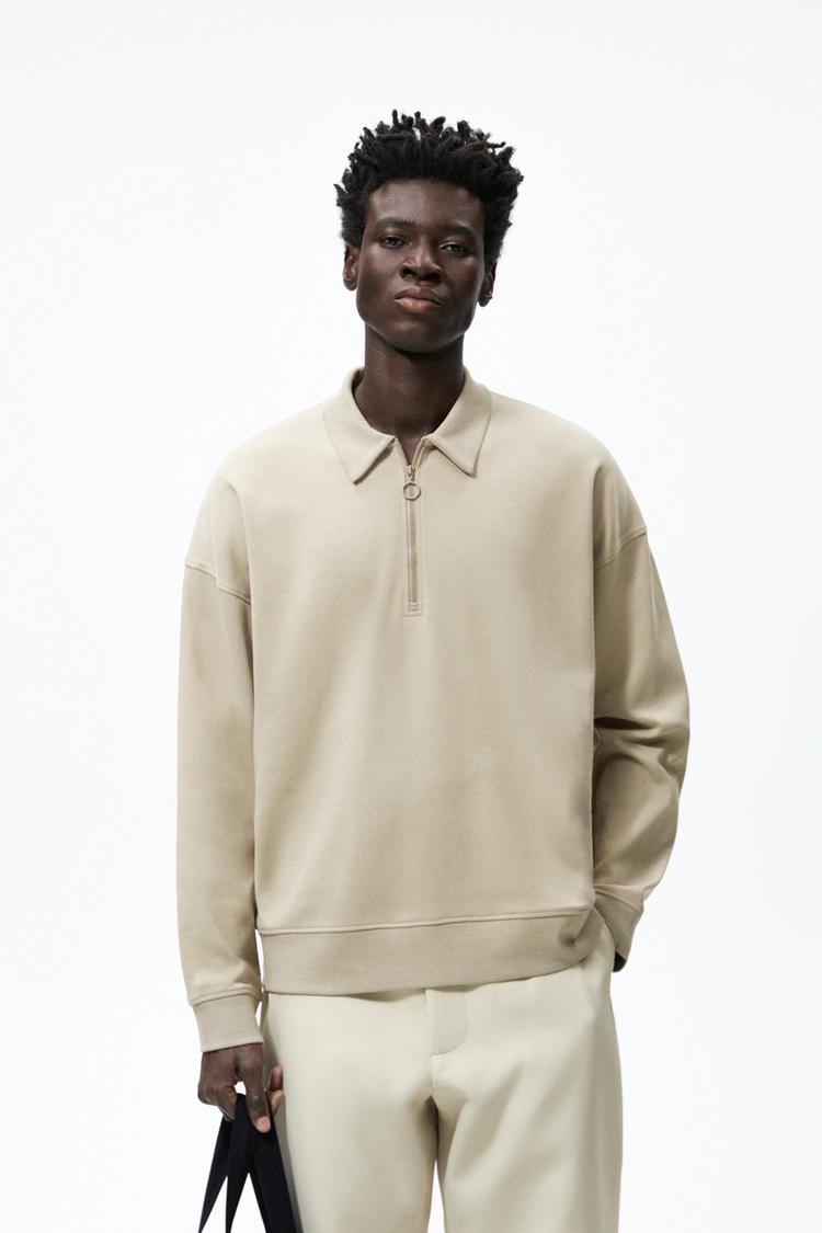 Zara polo sweatshirt shop